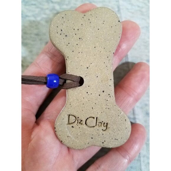 Dog Bone Ornament Stoneware Clay Pottery Christmas - Picture 5 of 5